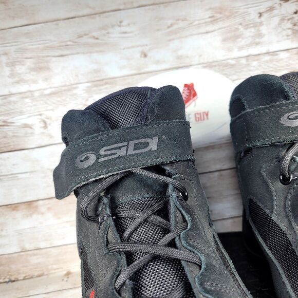 Sidi Doha Men's Size 12.5 Motorcycle Riding Straps Black Suede Ankle Boots - Picture 6 of 14